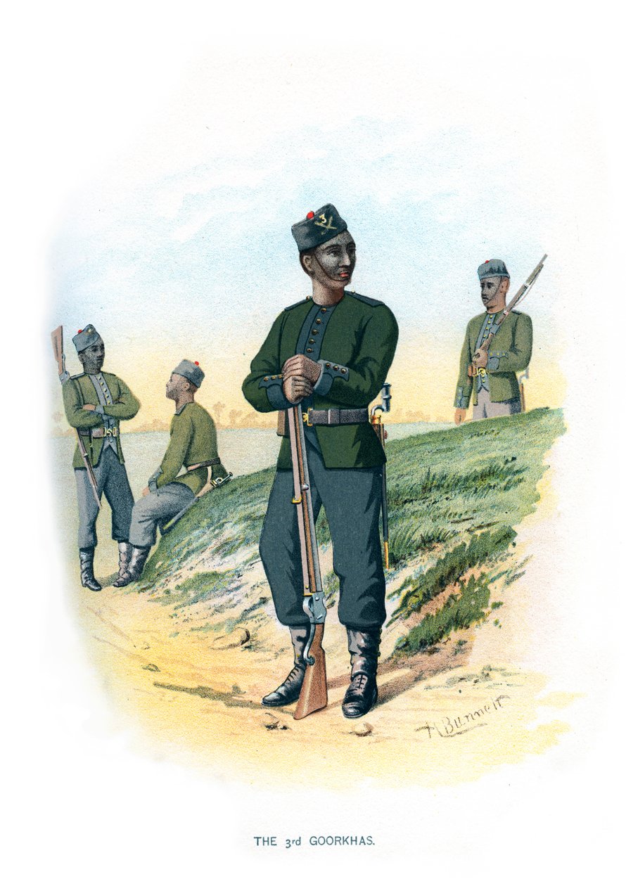 Goorkhas الثالث ، c1890. بواسطة H. Bunnett