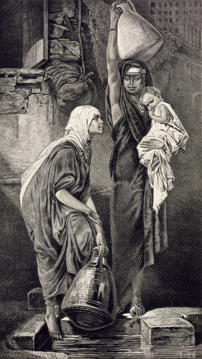 نساء مصريات يرسمن الماء بواسطة هانز ماكارت