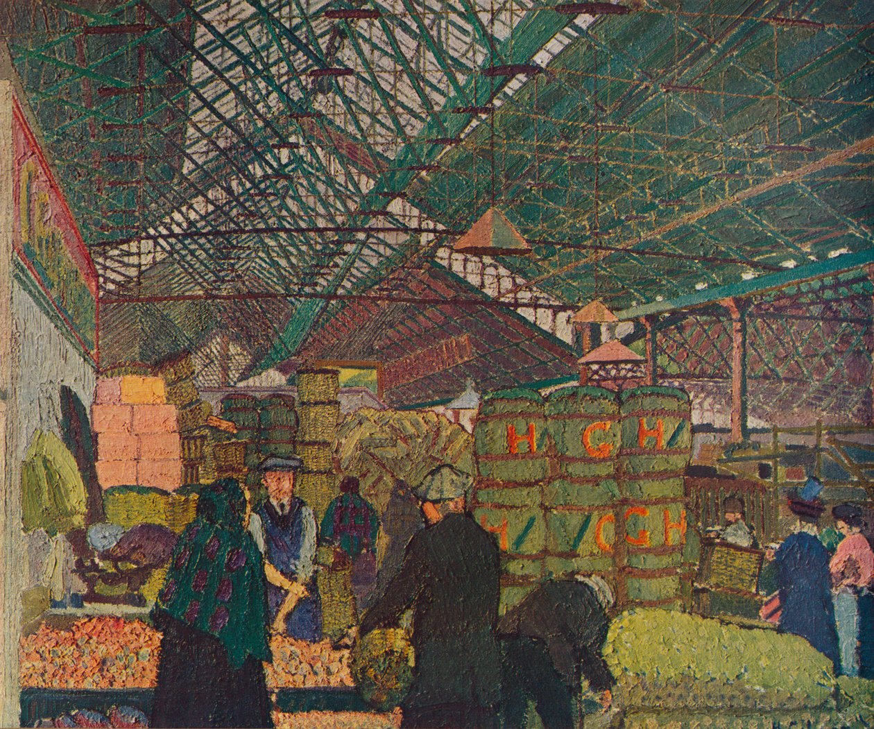 سوق ليدز ، c1913 1935 بواسطة هارولد جيلمان