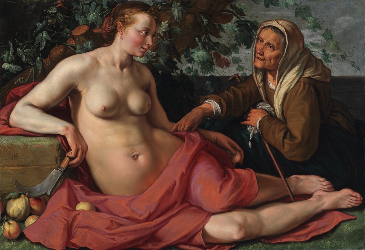 Vertumnus و Pomona بواسطة هندريك جولتزيوس