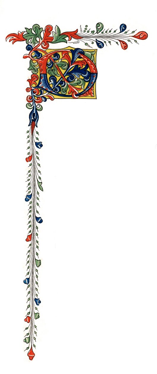 الحرف الأولي D ، c1445 ، 1843. بواسطة هنري شو