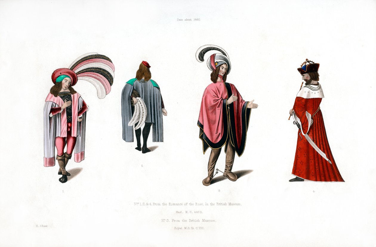 فستان ذكر ، c1480 ، 1843. بواسطة هنري شو