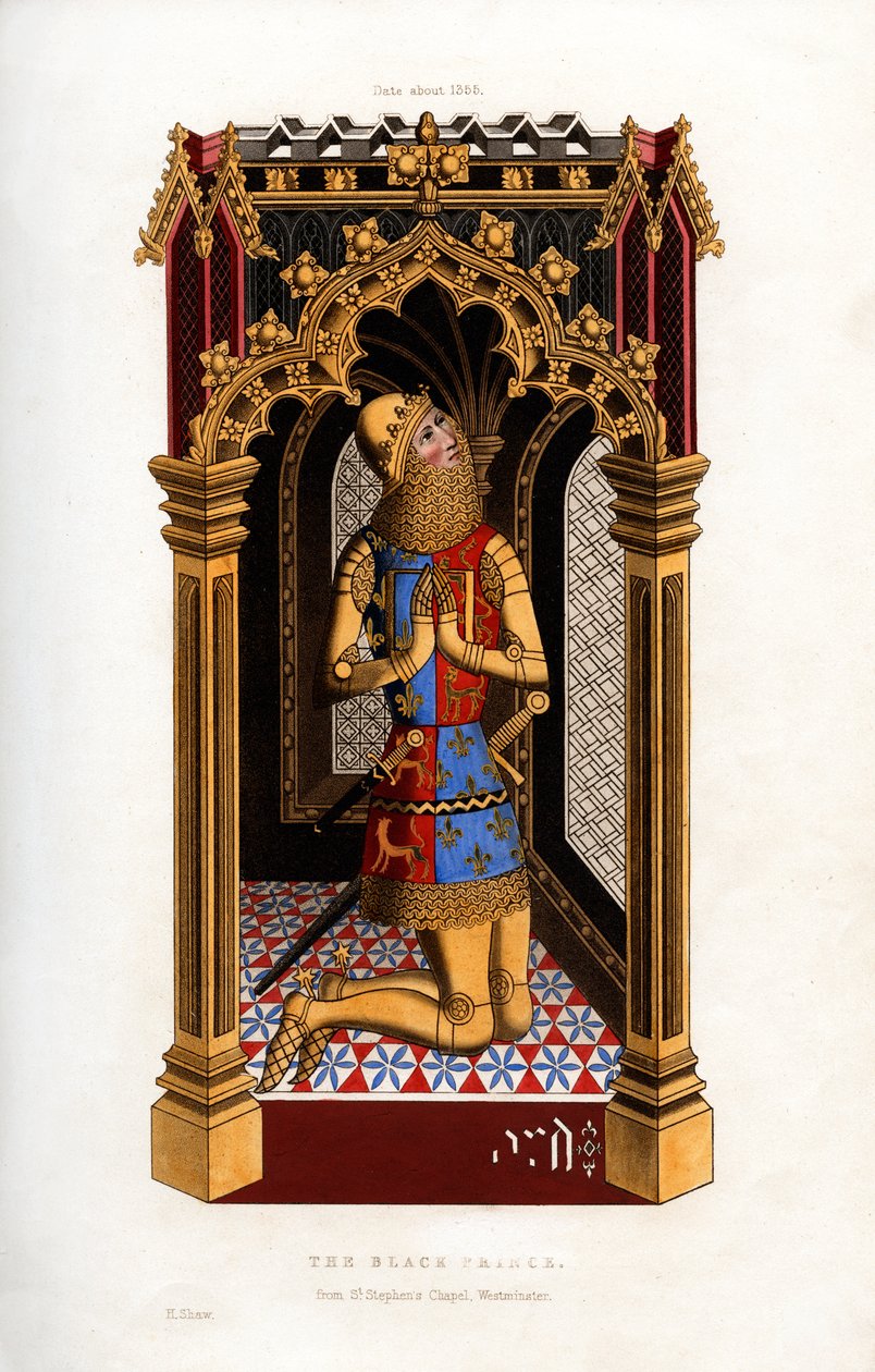الأمير الأسود ، c1355 ، 1843. بواسطة هنري شو