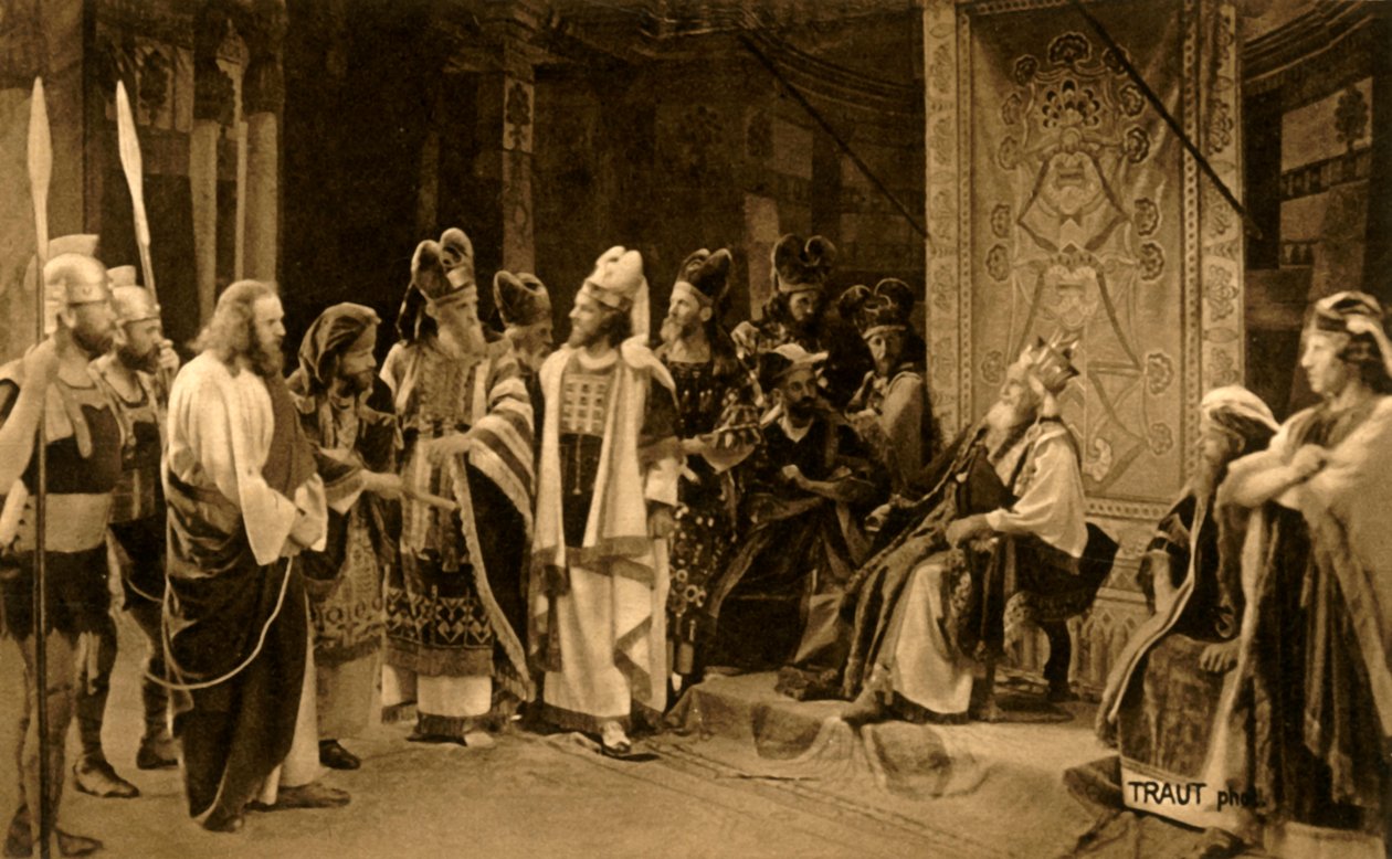 يسوع قبل هيرودس ، 1922. بواسطة هنري تراوت