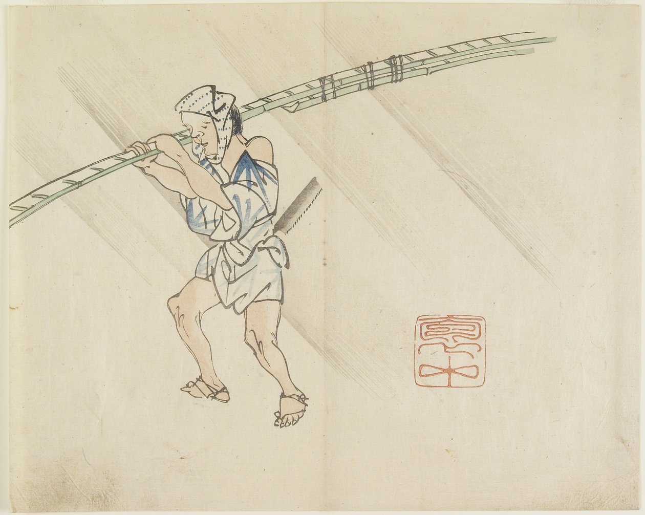 (بائع قطب الخيزران) ، ج. 1830 بواسطة Hogyoku