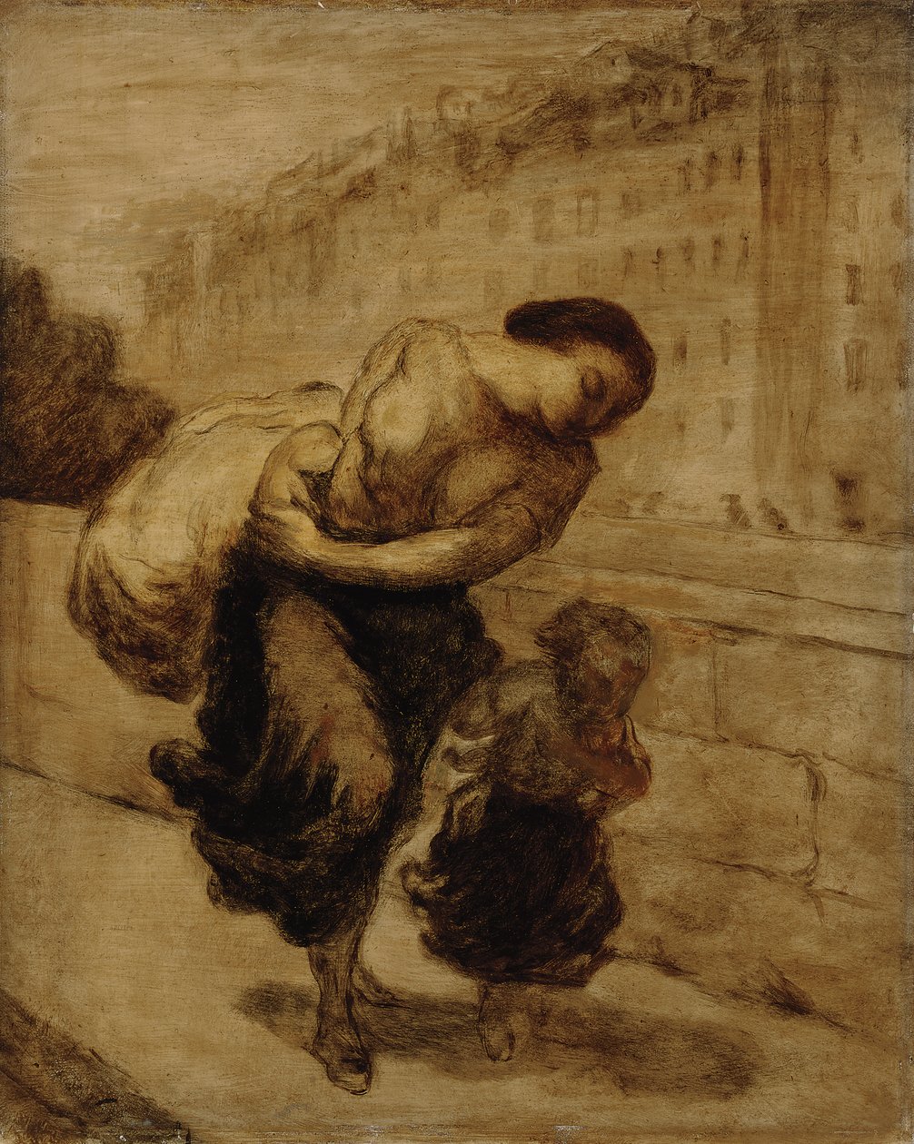 العبئ؛ Le Fardeau ، c.1855-1856 بواسطة الشرف دومييه