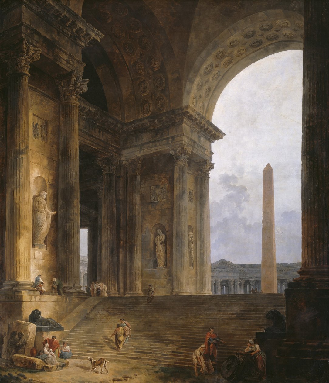 المسلة ، 1787-88 بواسطة هوبير روبرت