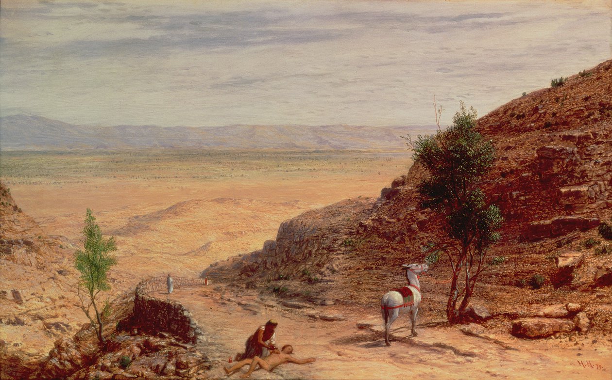 الطريق بين القدس وأريحا بواسطة Hubert von Herkomer