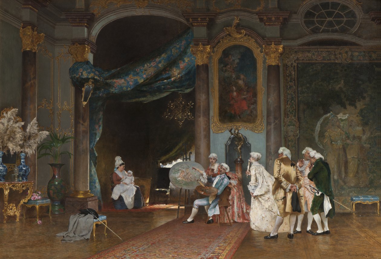 لقاء ، c.1880 بواسطة هوغو سالمسون