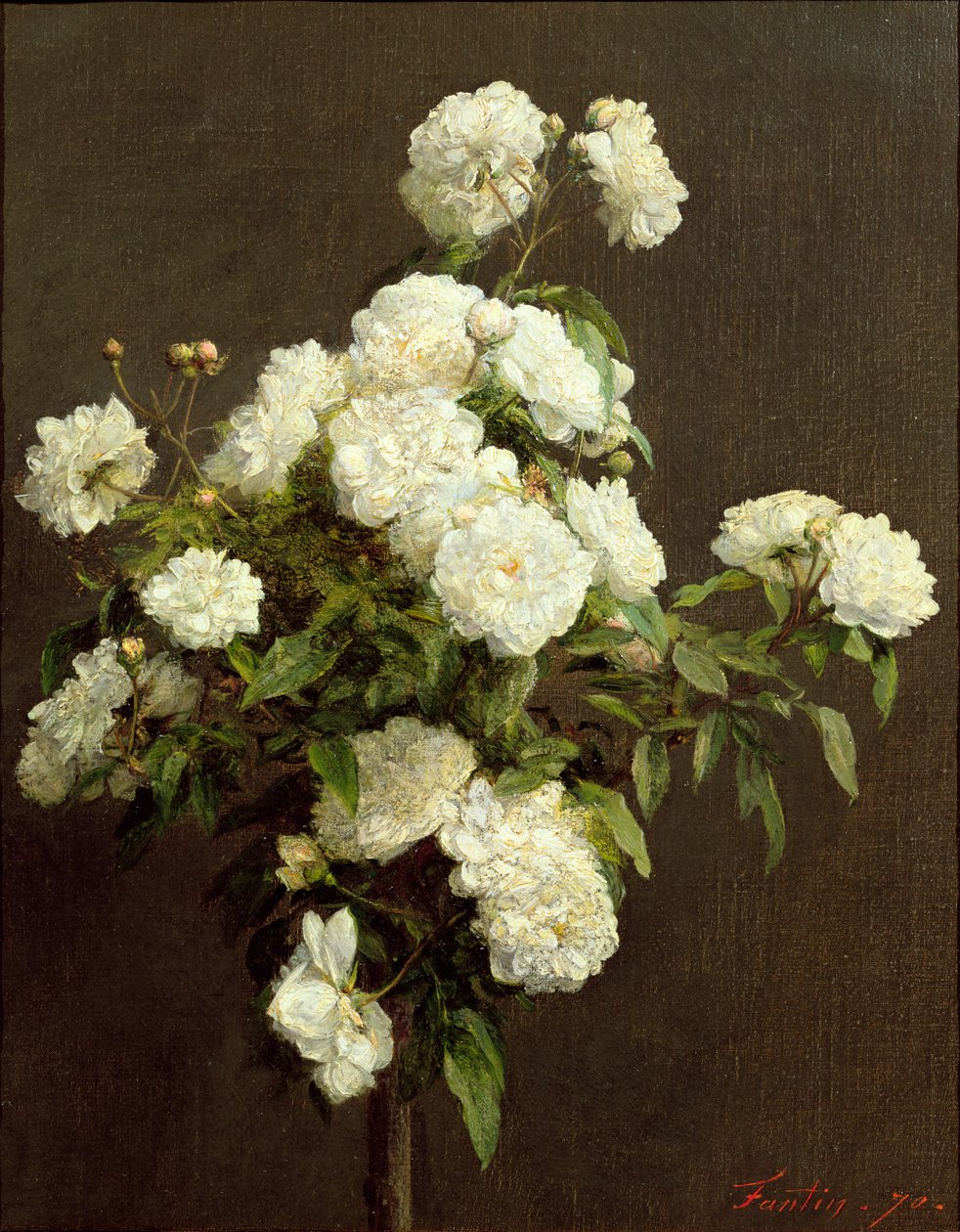 الورود البيضاء ، 1870 بواسطة Ignace Henri Jean Fantin Latour