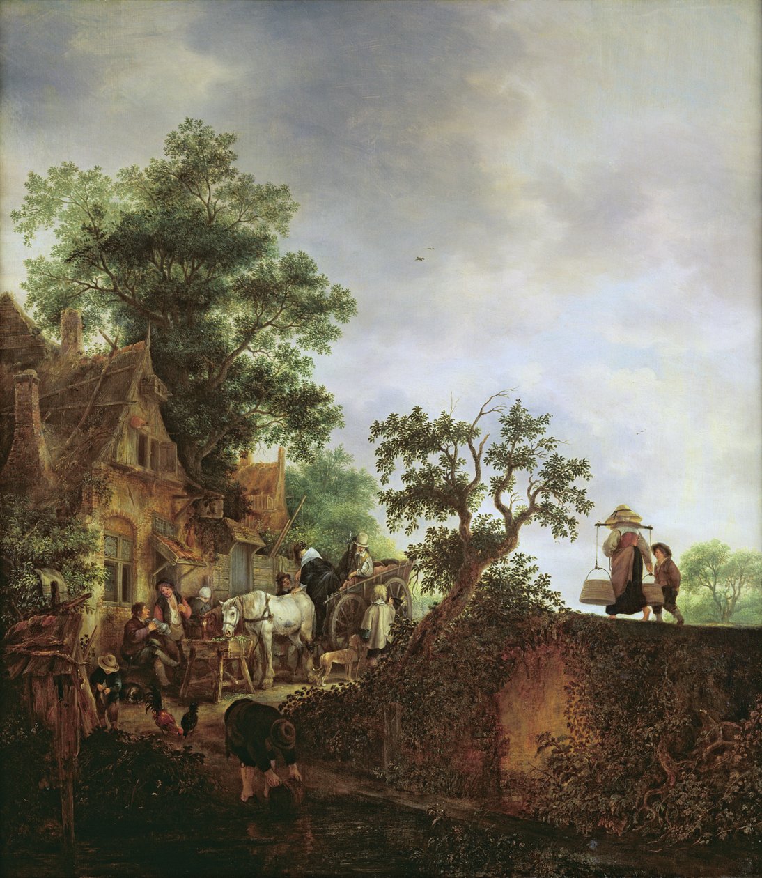 المسافرون بواسطة Inn بواسطة Isack van Ostade