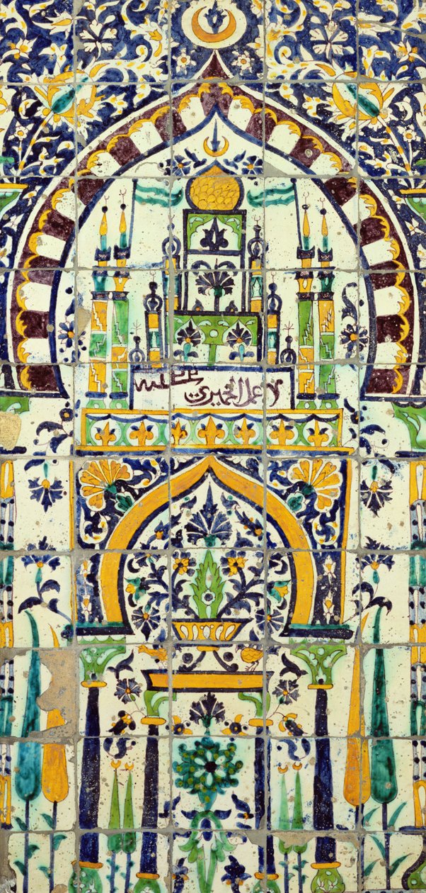 محراب من مسجد بتونس (خزف) بواسطة مدرسة إسلامية