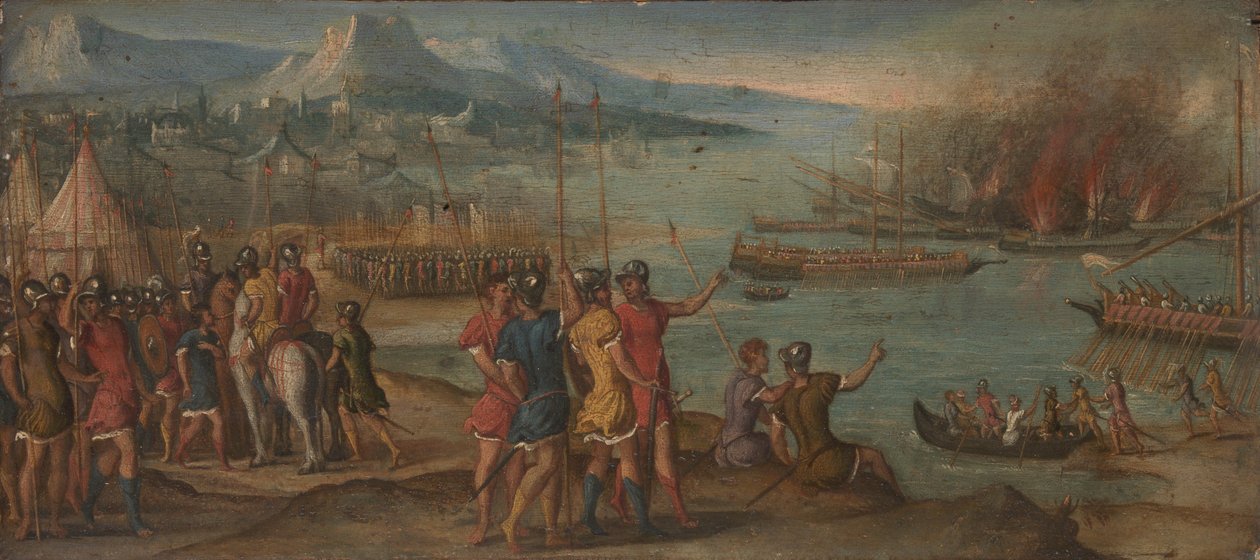 معركة بحرية ، ج. 1580 بواسطة سيد إيطالي