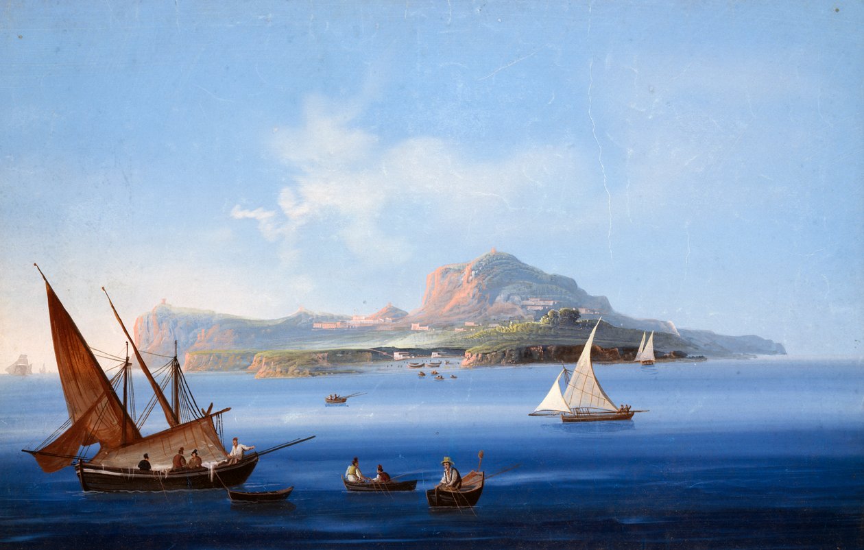 Isle of Capri (gouache) بواسطة المدرسة الايطالية