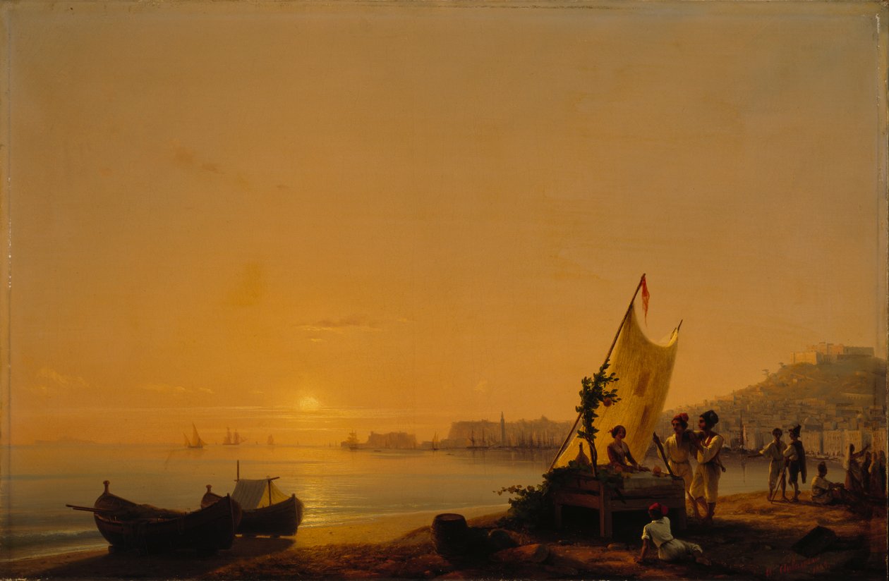 خليج نابولي 1844. بواسطة إيفان كونستانتينوفيتش أيفازوفسكي
