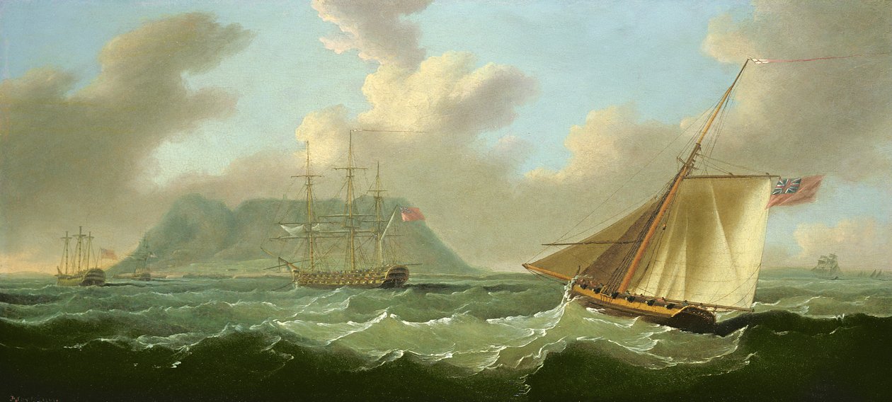 الشحن قبالة كيب تاون ، 1806 بواسطة ج. فرانسيس سارتوريوس