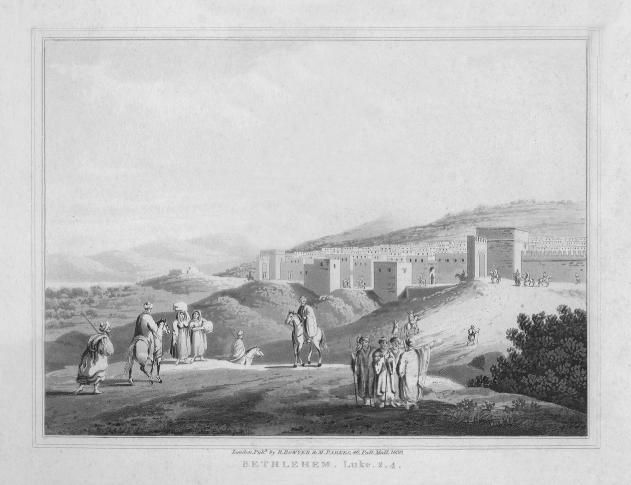 بيت لحم. لوقا ، 2.4 ، 1830 بواسطة جيه. كلارك