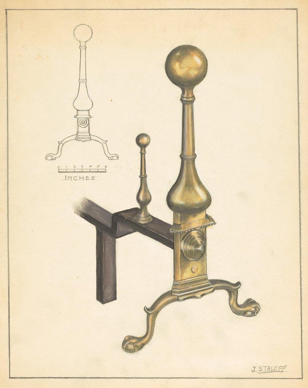 Andiron (زوج واحد) بواسطة جاكستالوف