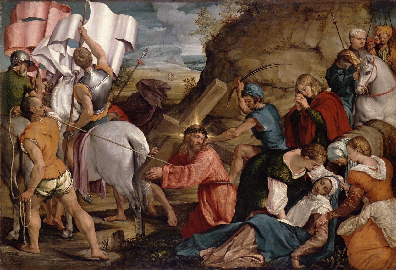 الرحلة إلى الجلجثة ، حوالي 1540 ، بواسطة جاكوبو باسانو