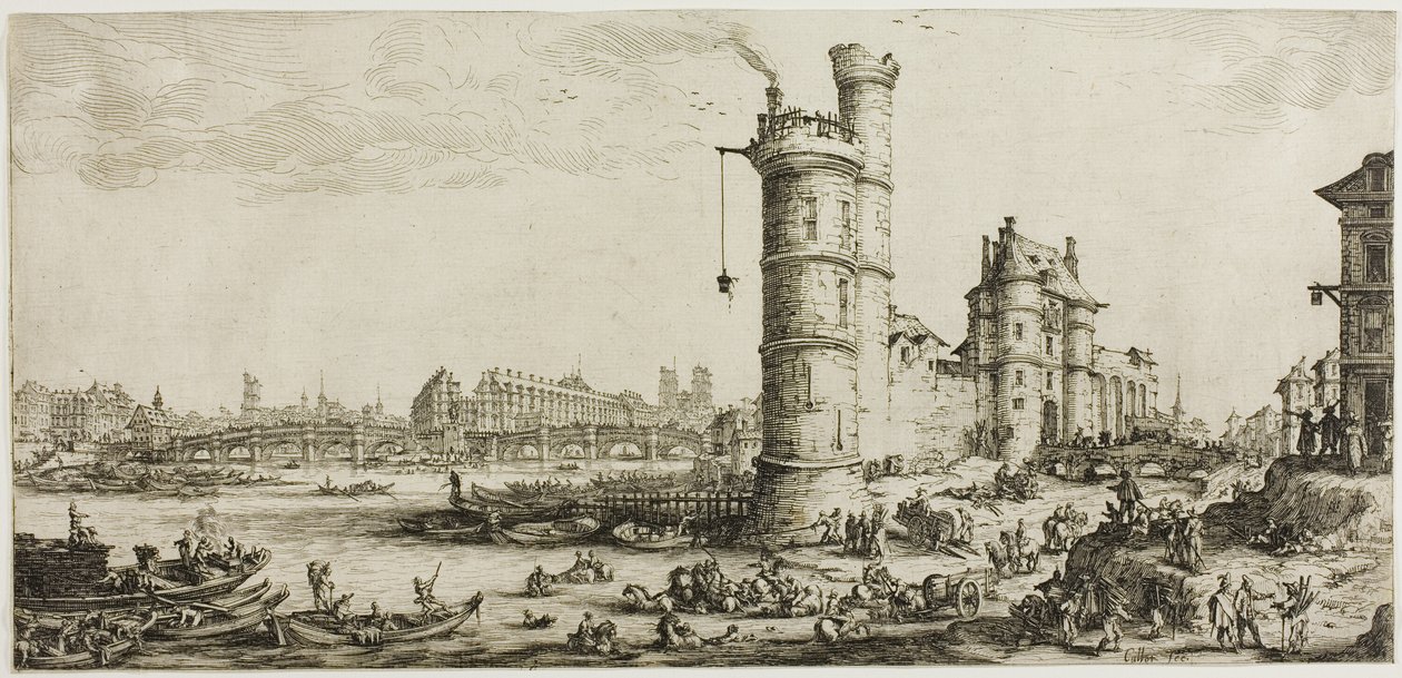 منظر لـ Pont Neuf بواسطة جاك كالوت