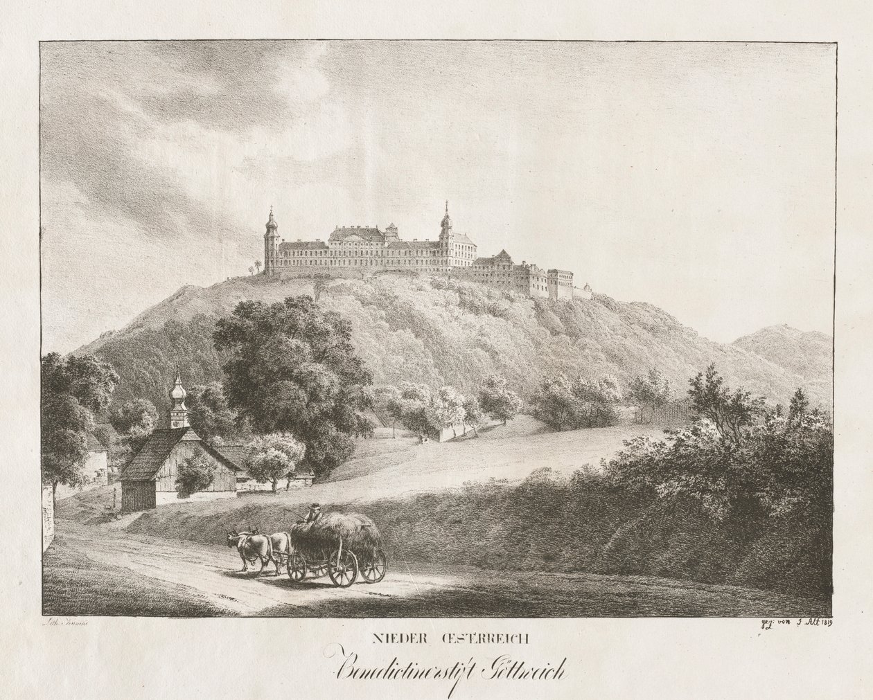 النمسا السفلى ، دير البينديكتين ، 1819. بواسطة جاكوب ألت