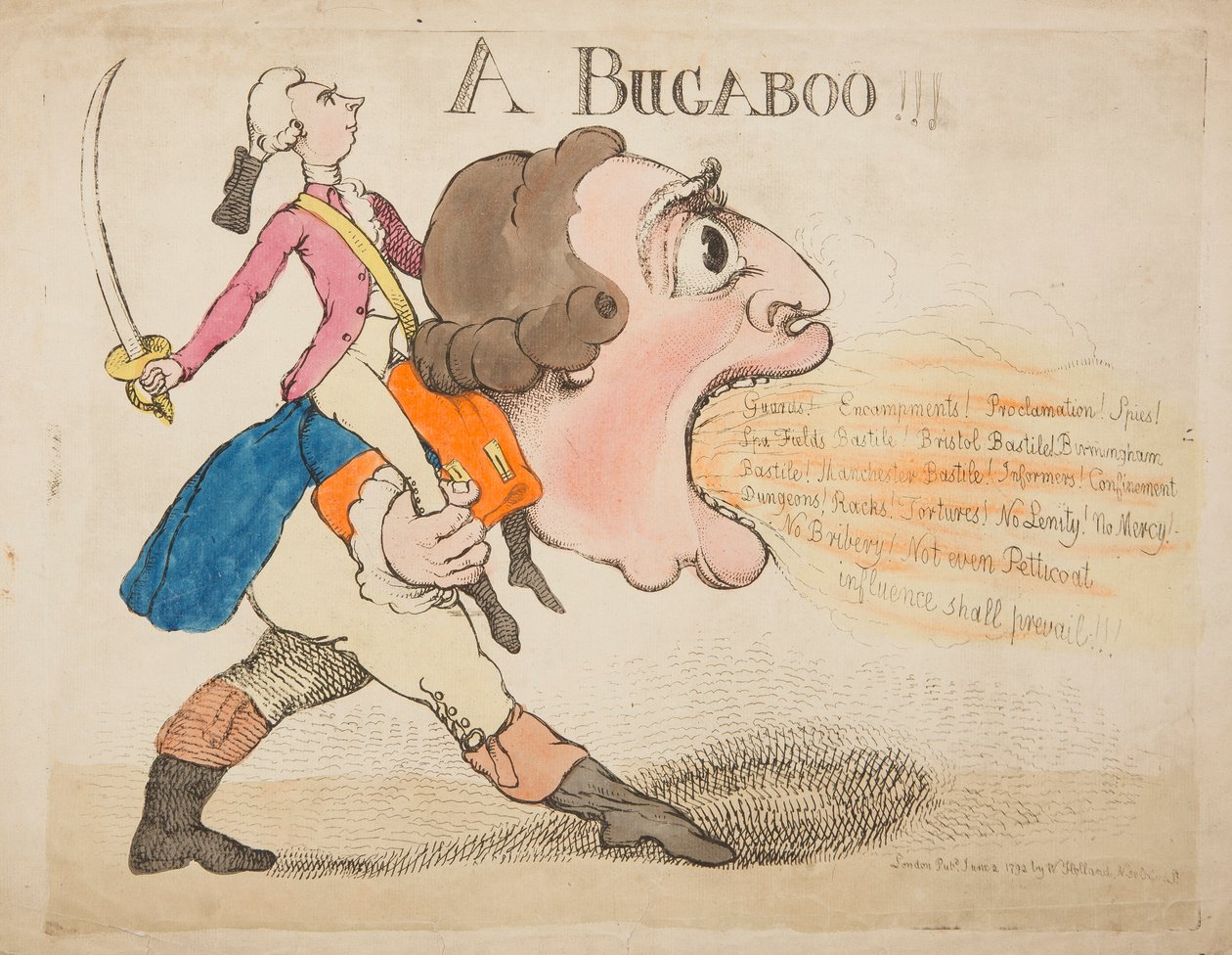 بوجابو !!! 1792 (نقش ملون) بواسطة جيمس جيلراي