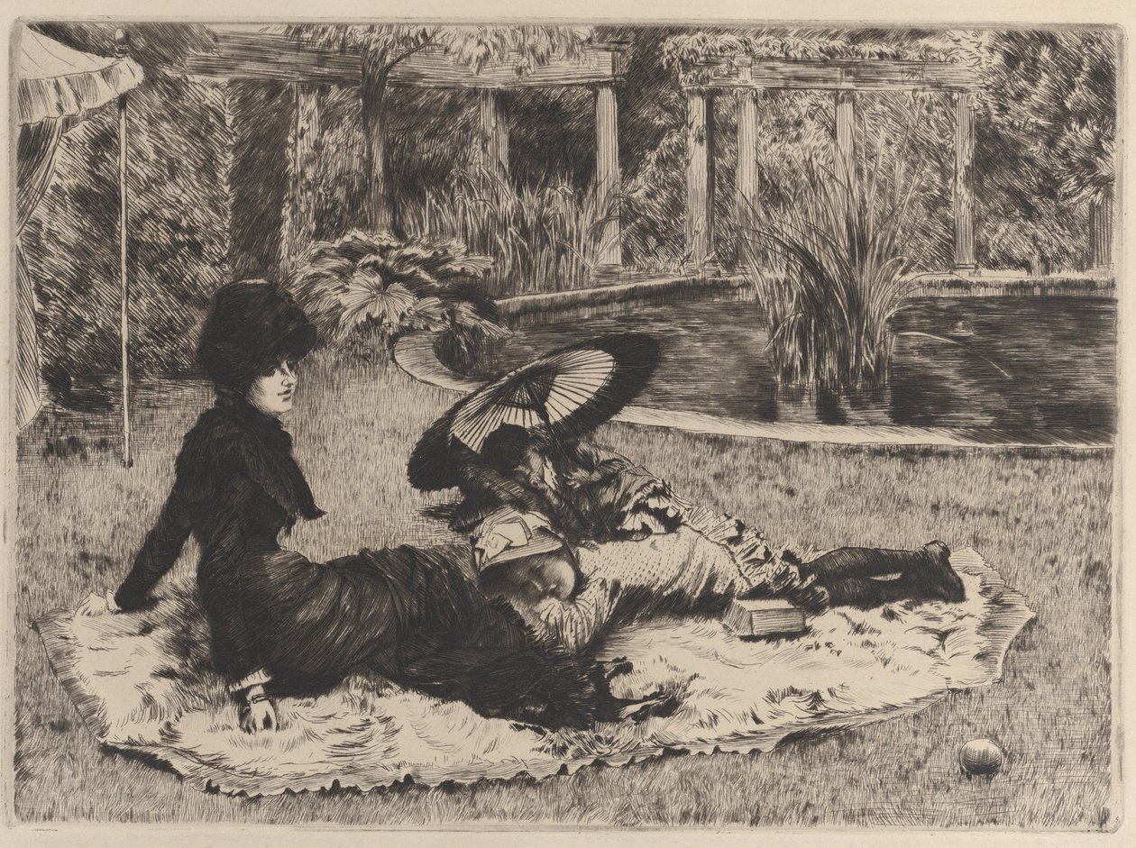 على العشب 1880. بواسطة جيمس تيسو
