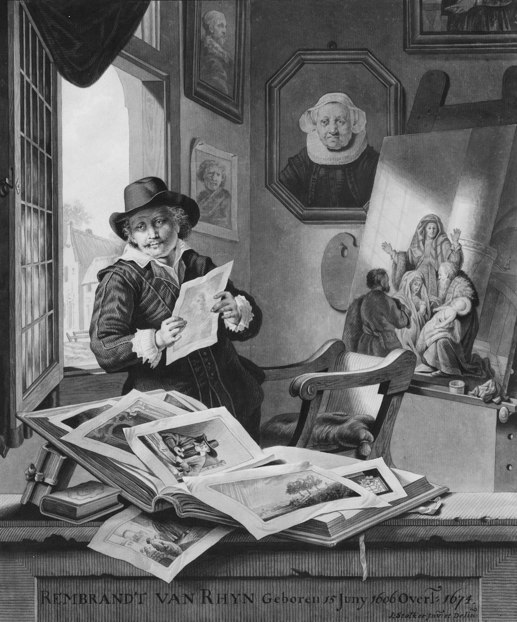 رامبرانت في مرسمه بواسطة جان ستولكر