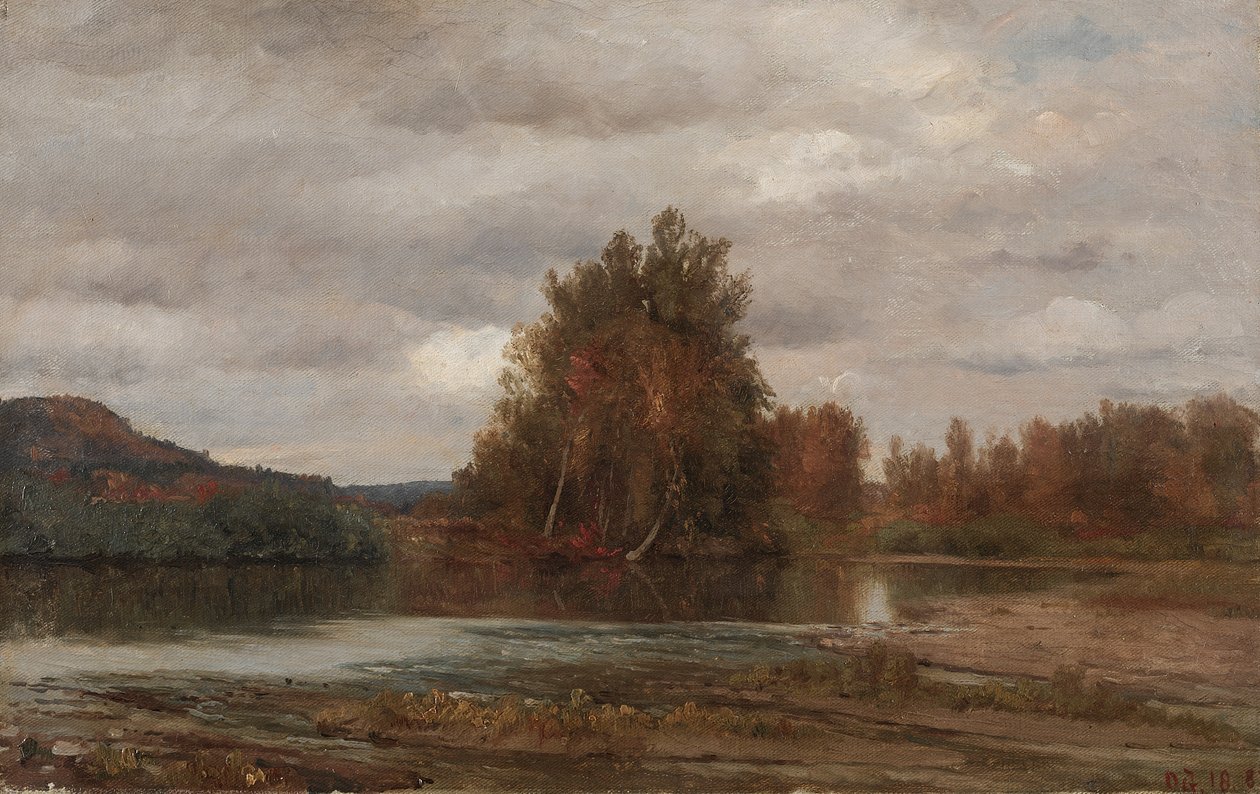 يوم رمادي على Esopus ، 1882. بواسطة جاسبر فرانسيس كروبسي