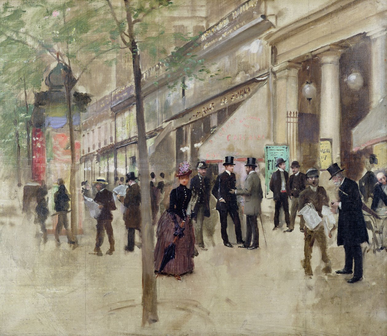 بوليفارد مونمارتر ومسرح Varietes ، c.1886 بواسطة جان بيرود