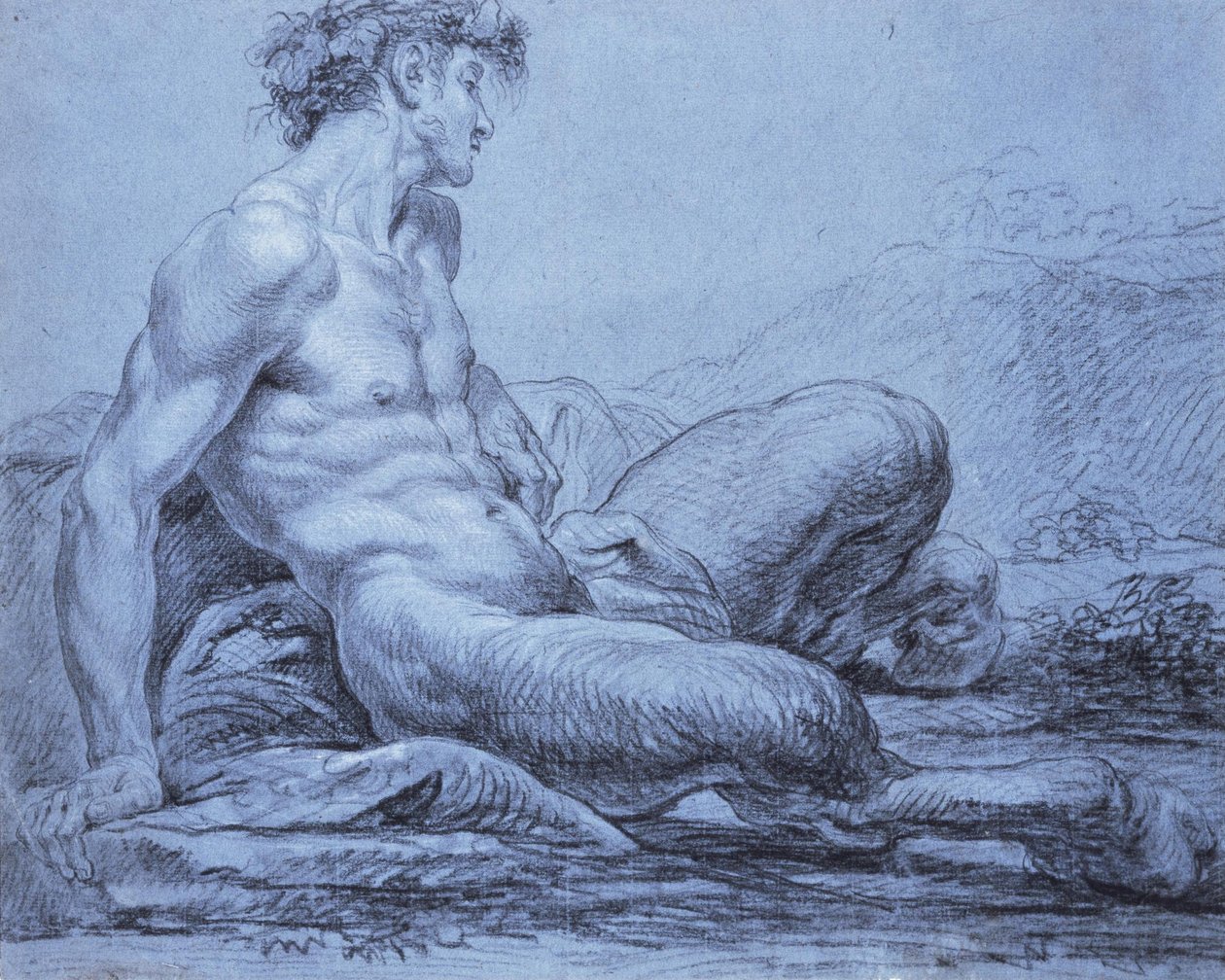Faun جالس بواسطة جان برنارد رستوت