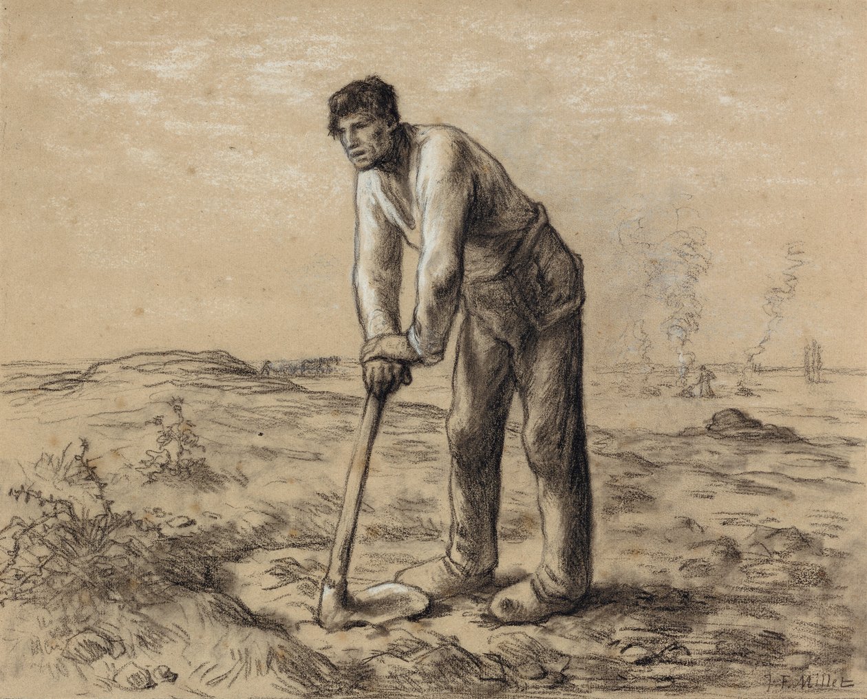 رجل ذو مجرفة ، 1860-62 بواسطة جان فرانسوا ميلت