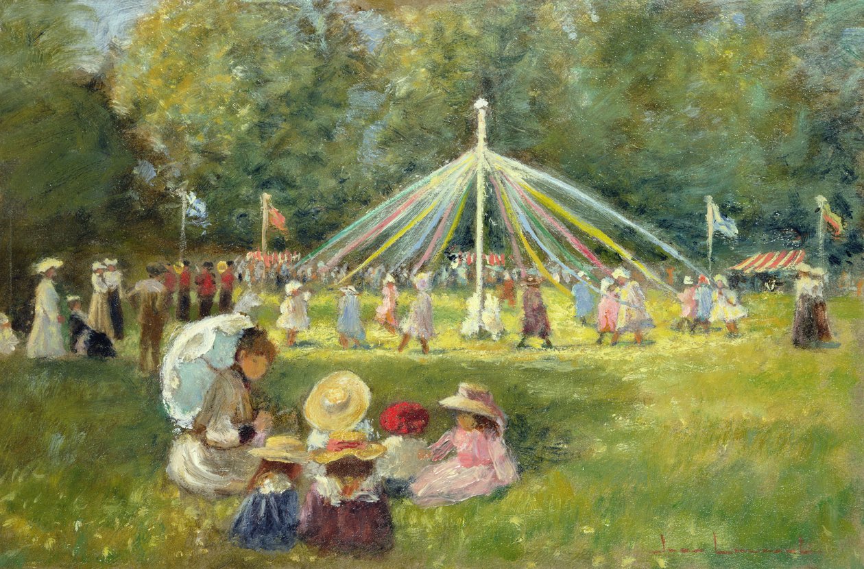 At the Fete (زيت على قماش) بواسطة جين لوران