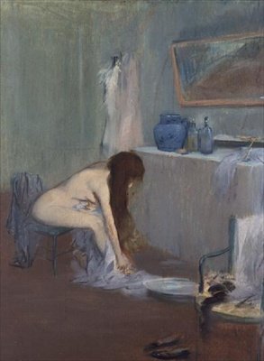 بعد الحمام ، c.1885-90 (باستيل) بواسطة جان لويس فورين