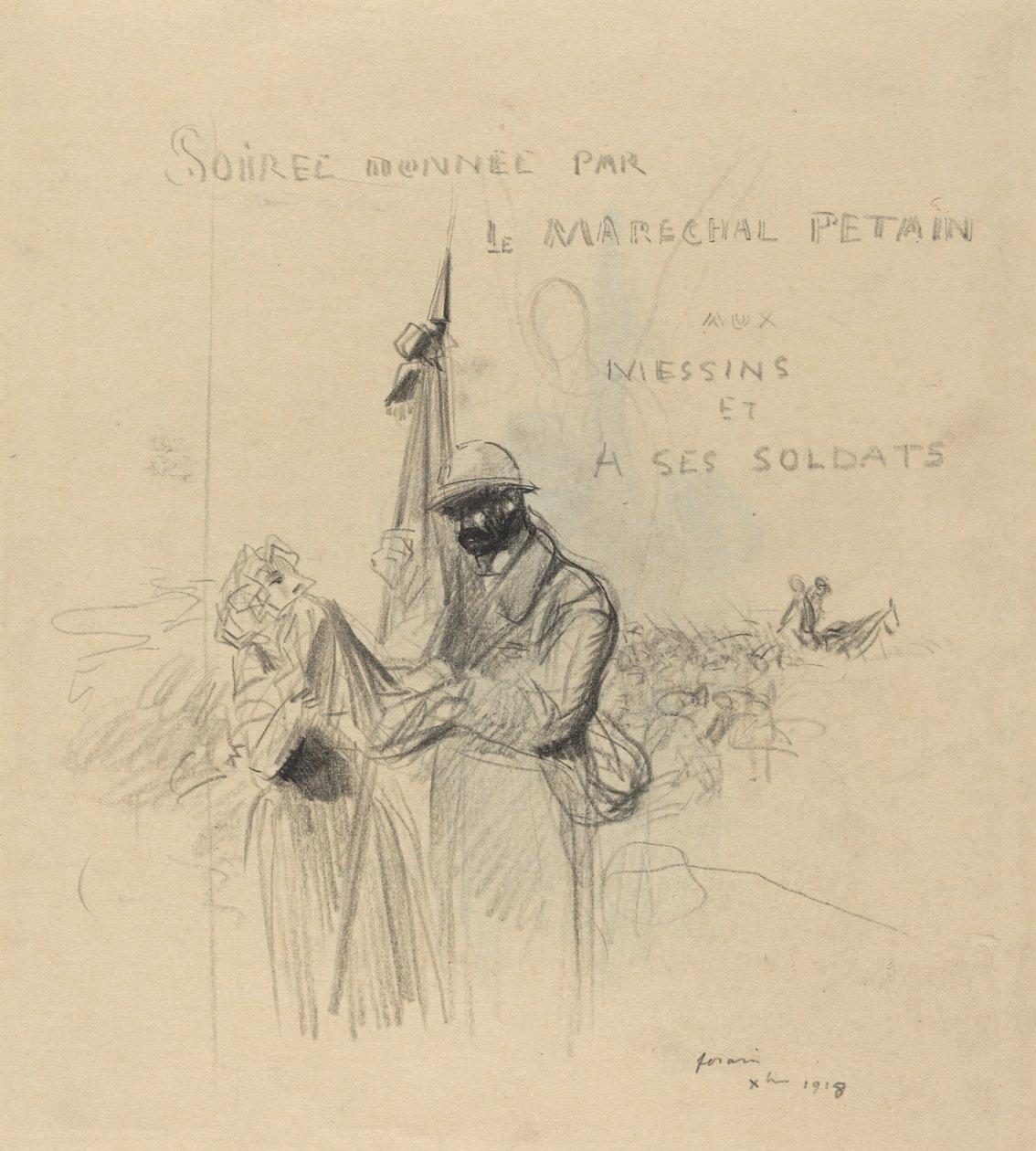 قبلة العلم ، 1918. بواسطة جان لويس فورين