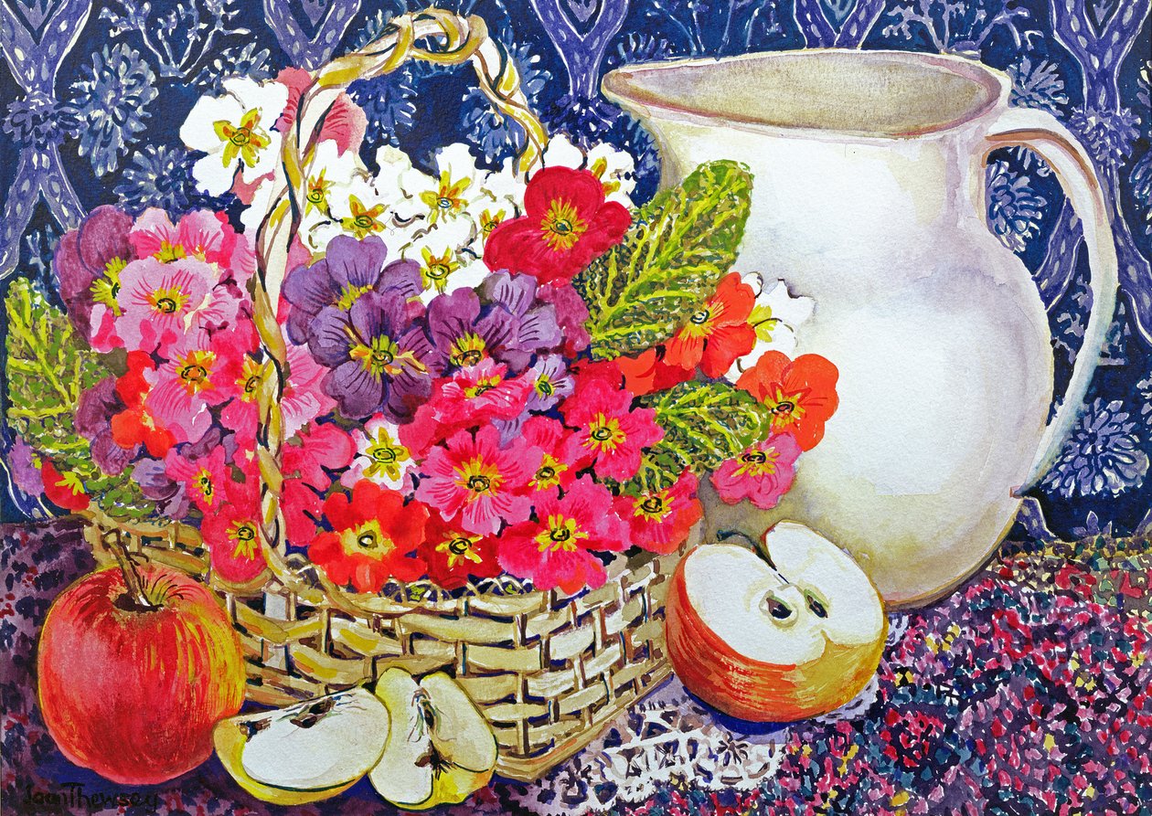 Primulas والتفاح بواسطة جوان ثيسي