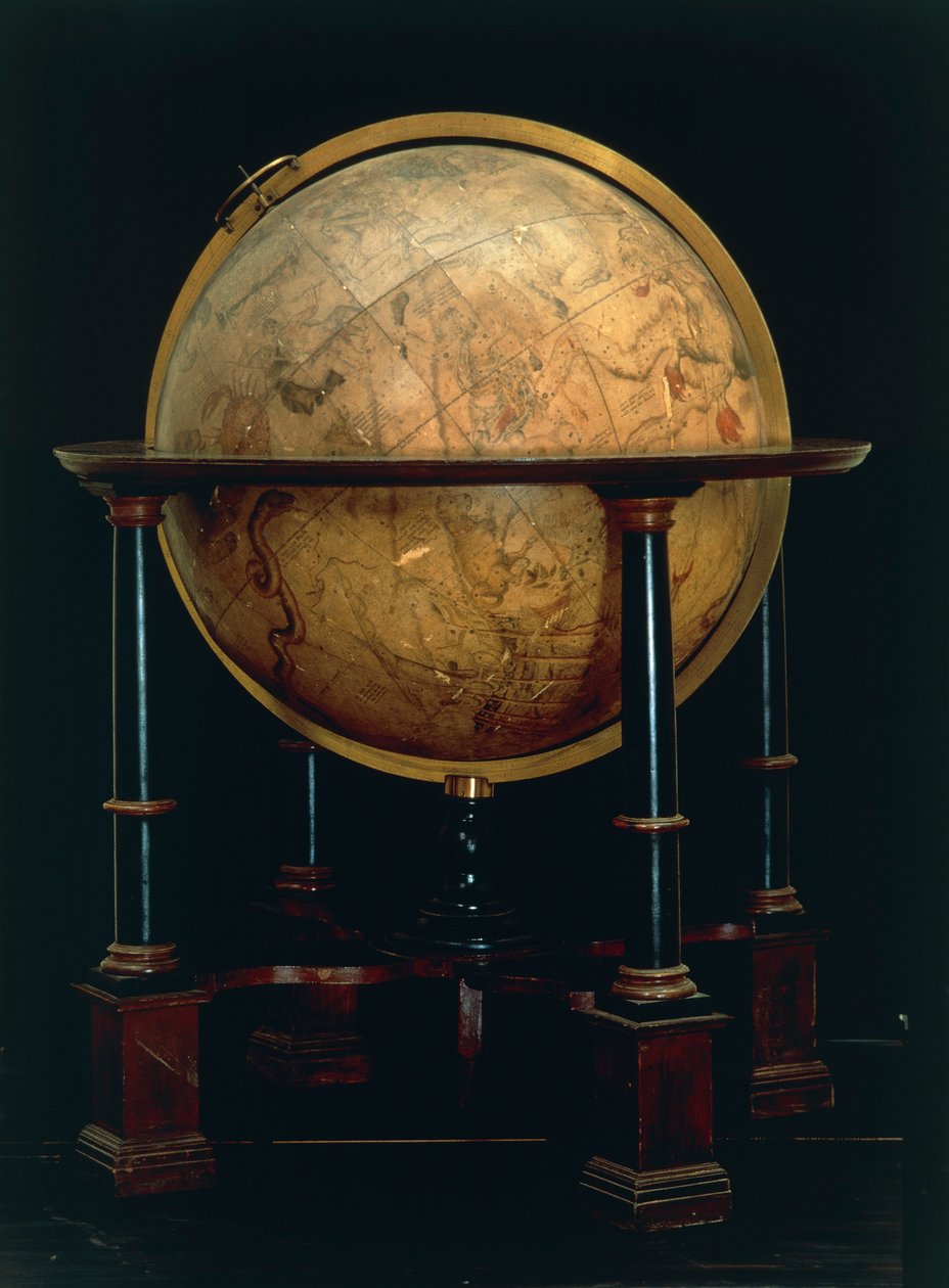 Celestial globe by Joan Blaeu بواسطة جوان بلاو