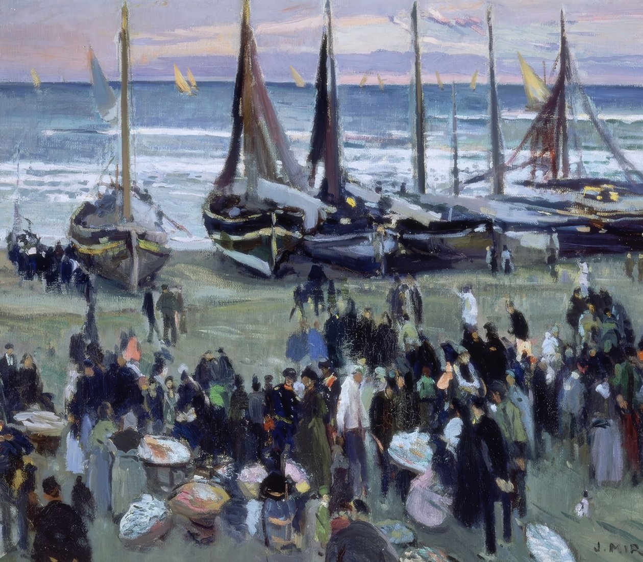 سوق السمك على الشاطئ بواسطة Joaquim Mir i Trinxet