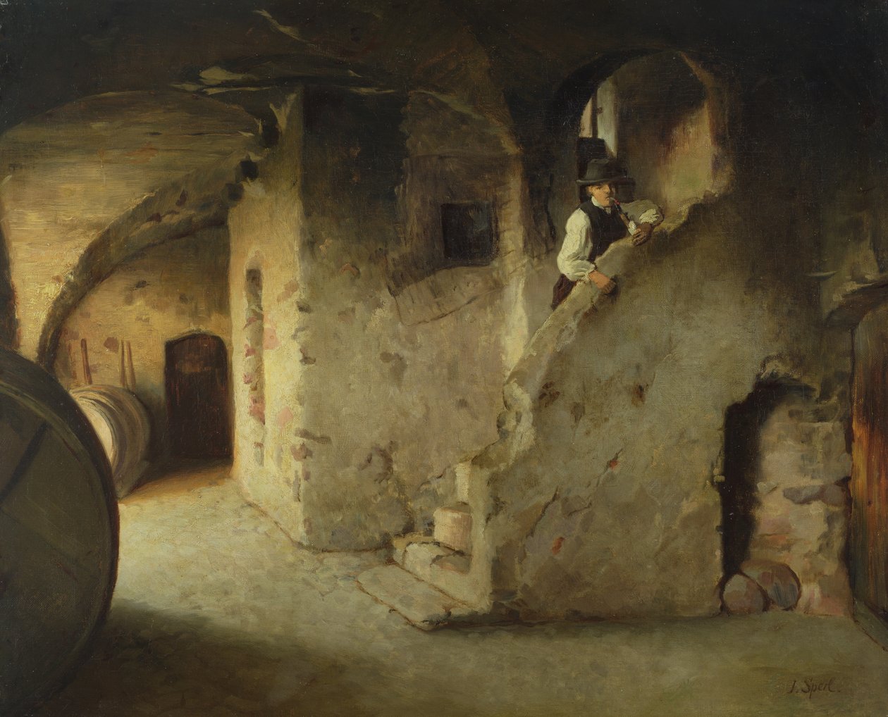 قبو النبيذ ، c.1872 بواسطة يوهان سبيرل