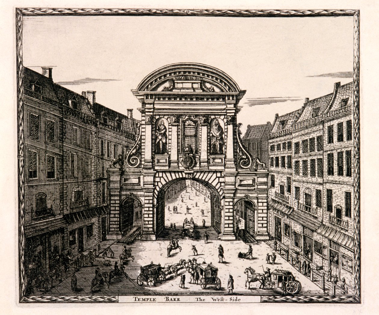 تمبل بار ، لندن ، c1700 بواسطة يوهانس دي رام