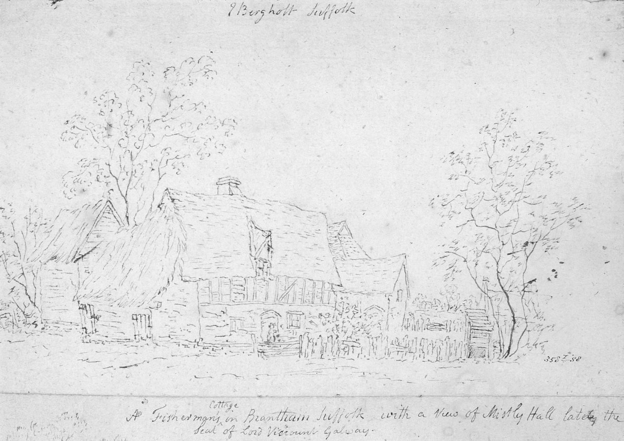 كوخ في شرق Bergholt (الرسم) بواسطة جون كونستابل