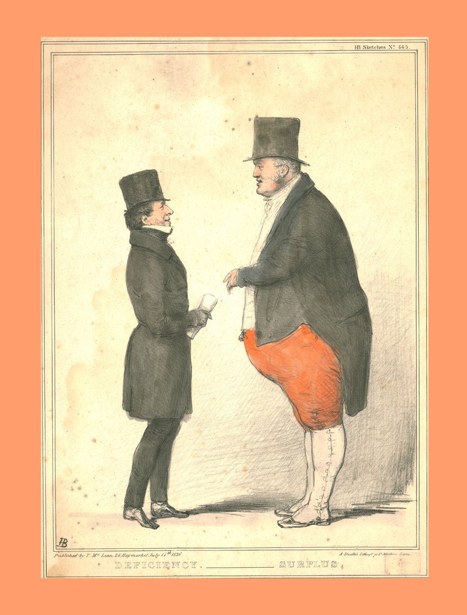 نقص. - فائض ، 1836. بواسطة جون دويل