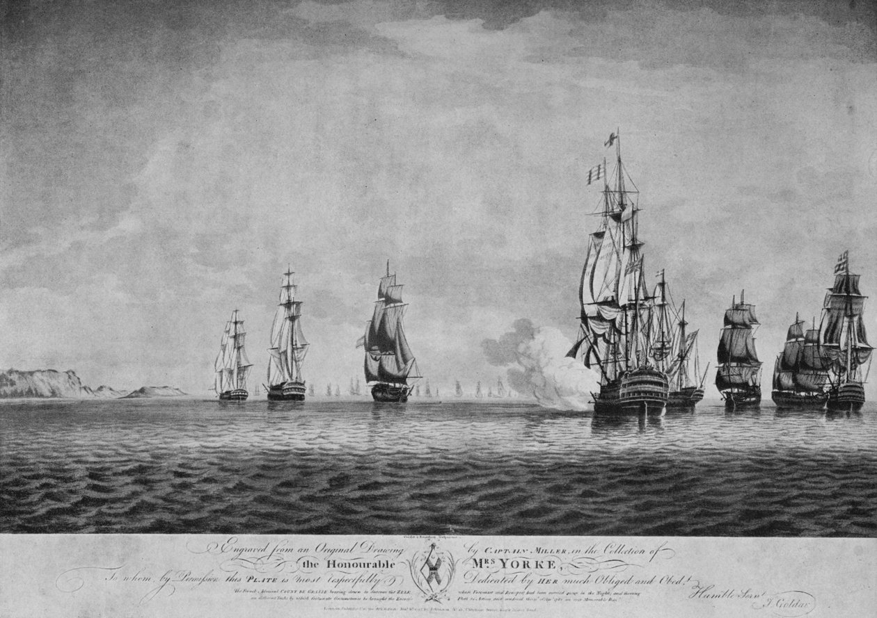 معركة القديسين c1795 بواسطة جون جولدار