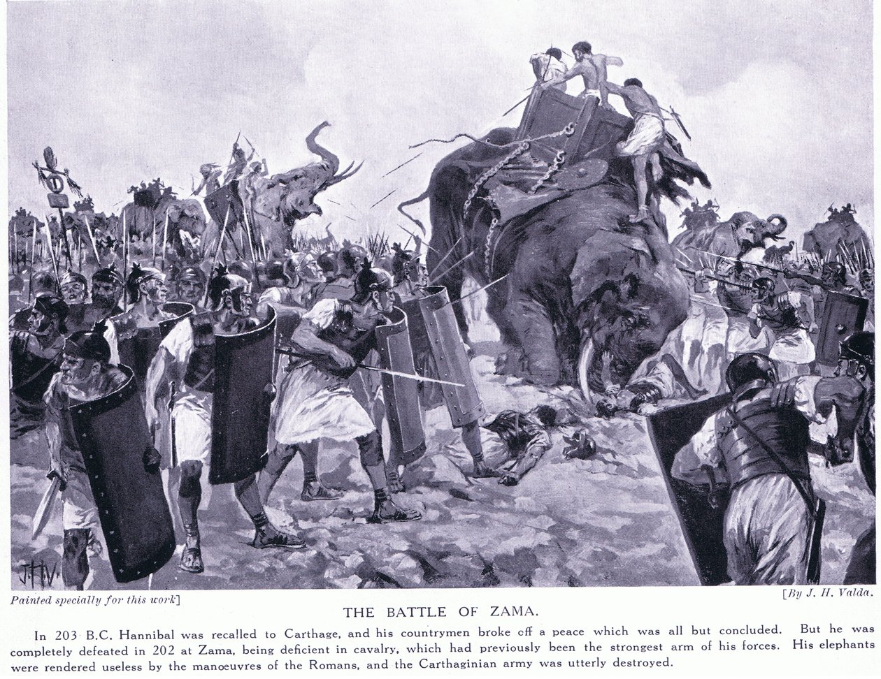معركة زاما 203BC بواسطة جون هاريس فالدا