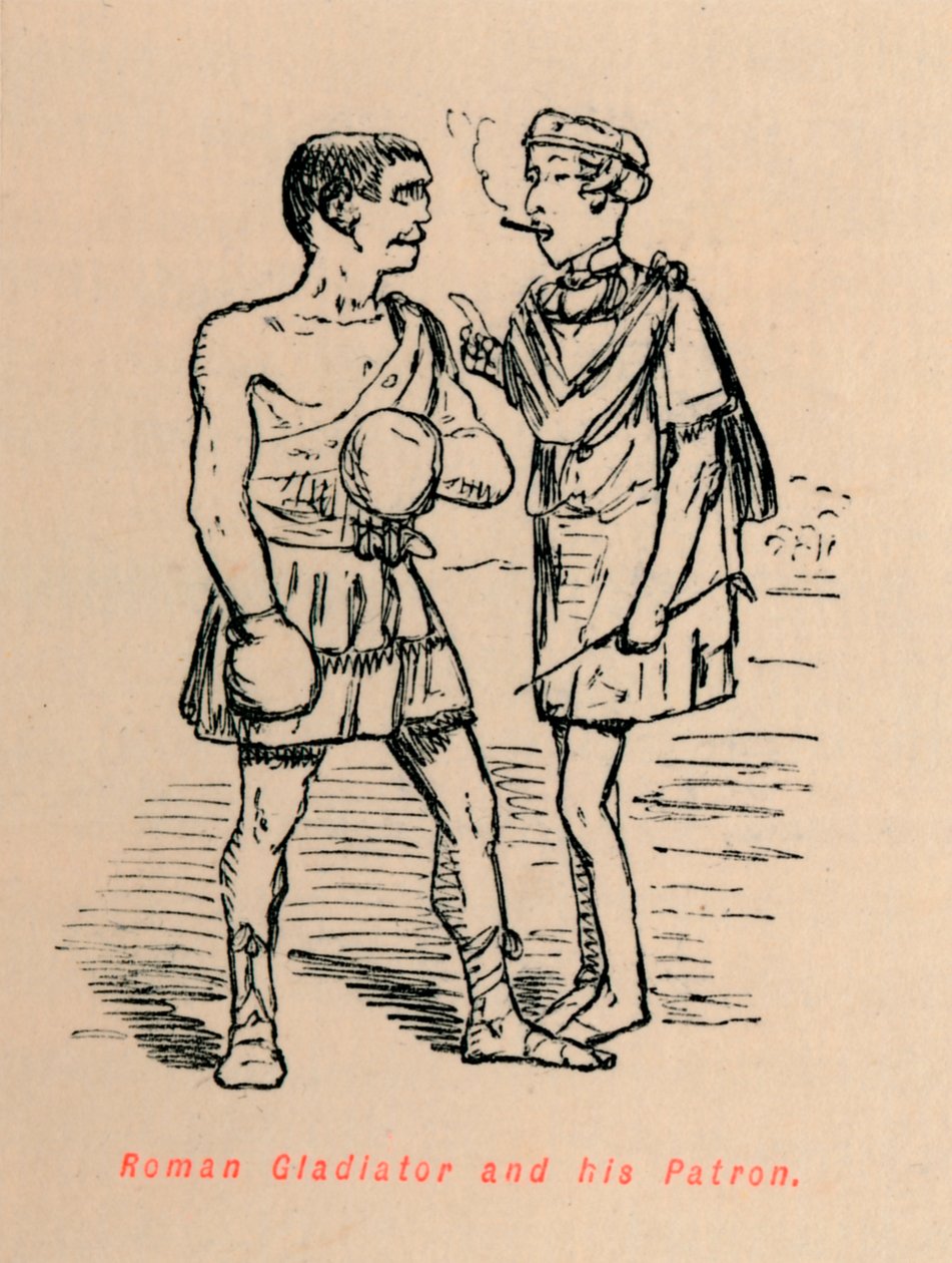 المصارع الروماني وراعيه ، 1852 بواسطة جون ليتش