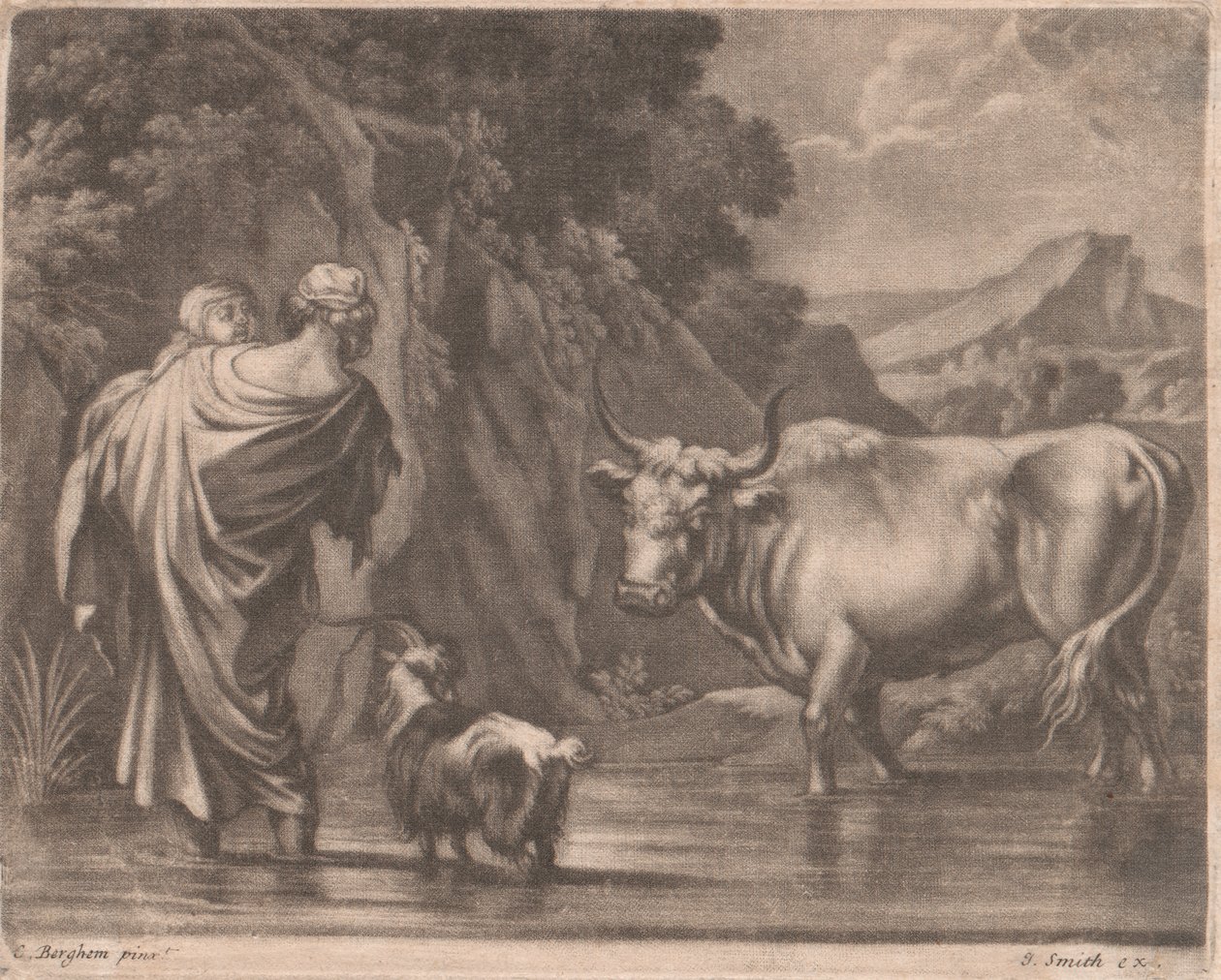 Fording a Brook بواسطة جون سميث