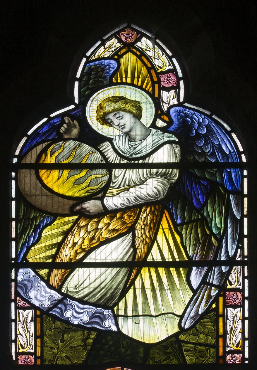 Angel Holding The Sun، c.1889 بواسطة جون ويليام براون