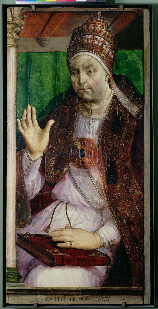 صورة Sixtus IV (1414-1484) ج .1475 بواسطة جوس فان جنت