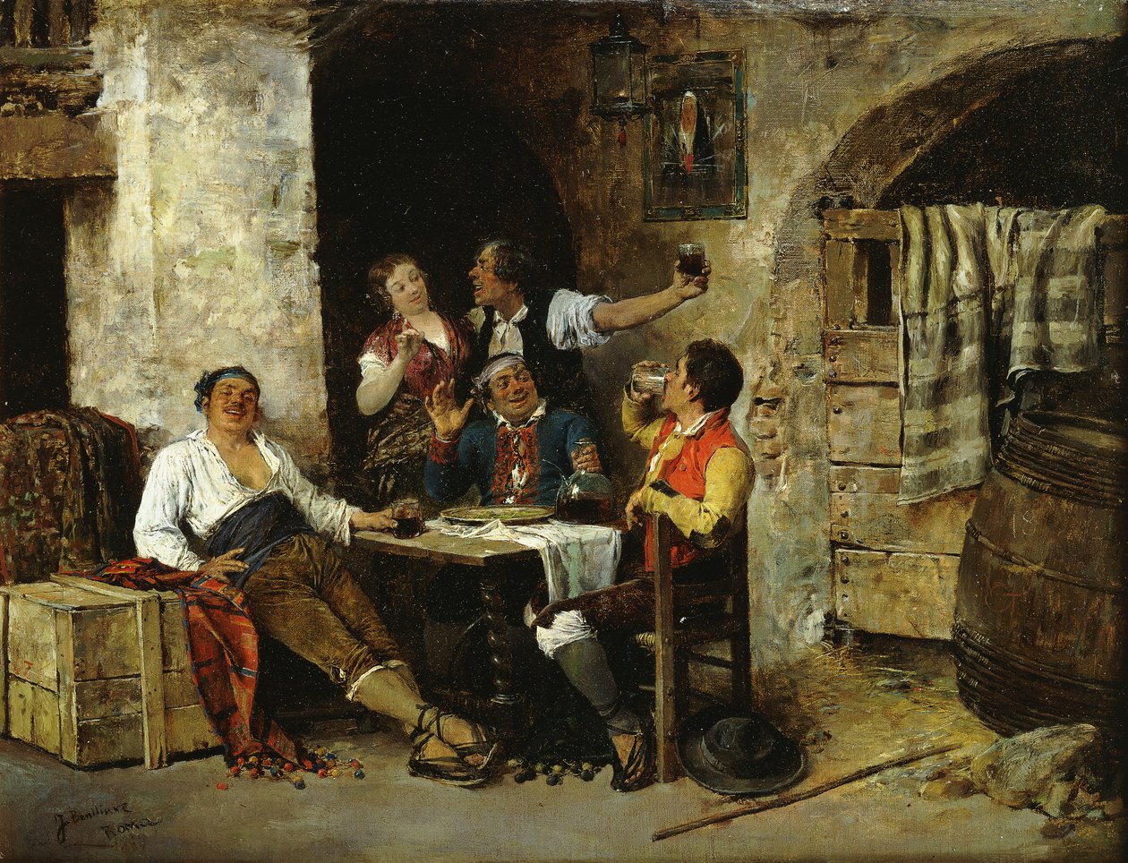 في الحانة بواسطة Jose Benlliure y Gil