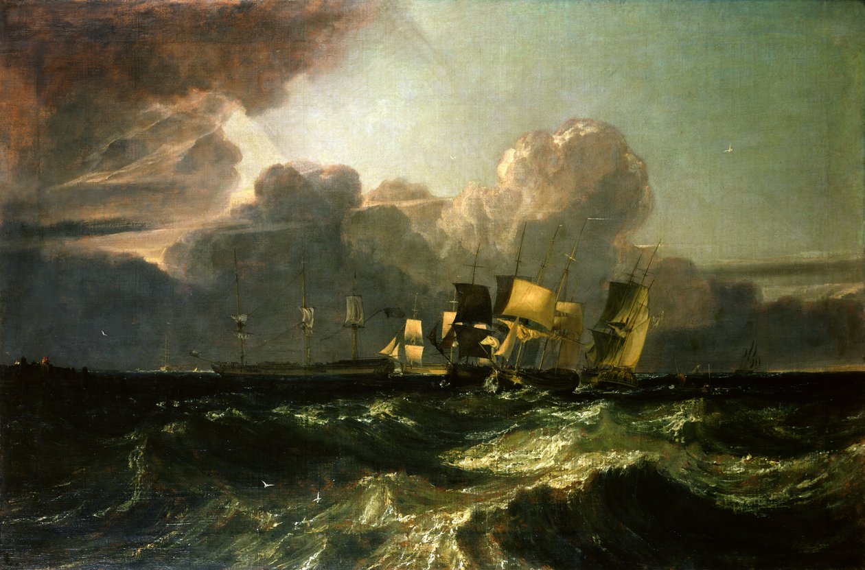 السفن التي تستعد لمرسى (&39;Egremont Sea Piece&39;) ، 1802 بواسطة جوزيف مالورد وليام تورنر